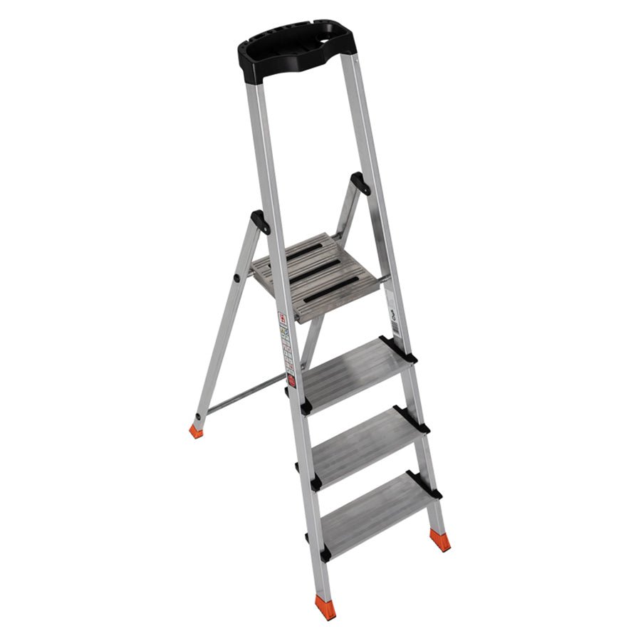 euroline 22578 Alu - Stufenstehleiter mit Sicherheitsbrücke - Topleiter