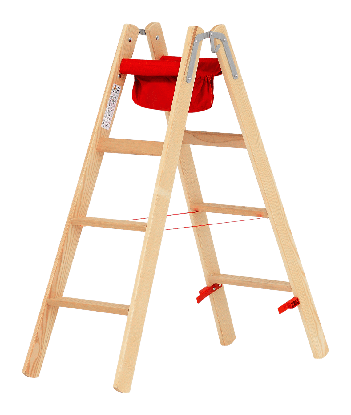 Hymer Holz - Stufenstehleiter 71499, beidseitig begehbar - Topleiter