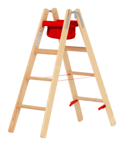 Hymer Holz - Stufenstehleiter 71499, beidseitig begehbar - Topleiter
