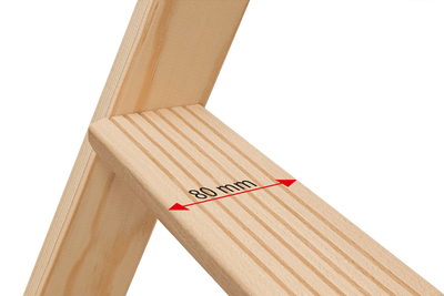 Hymer Holz - Stufenstehleiter 71499, beidseitig begehbar - Topleiter