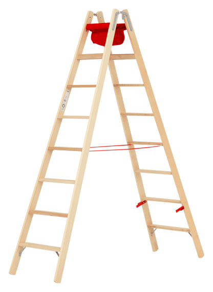 Hymer Holz - Stufenstehleiter 71499, beidseitig begehbar - Topleiter